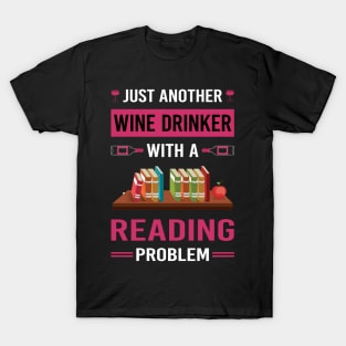 Wine Drinker Reading Book Books T-Shirt